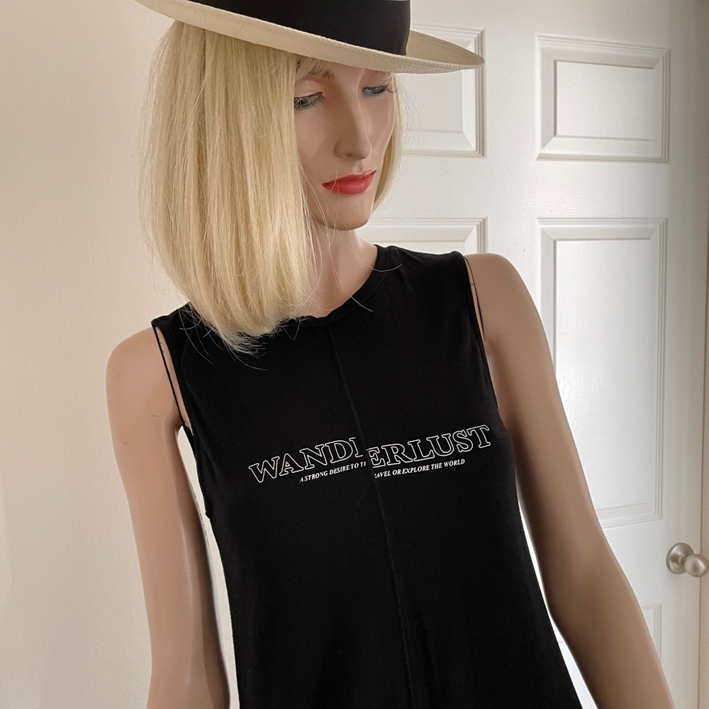 Mango Wanderlust Black Cotton Knit Midi Dress XS/S - Picture 2 of 11